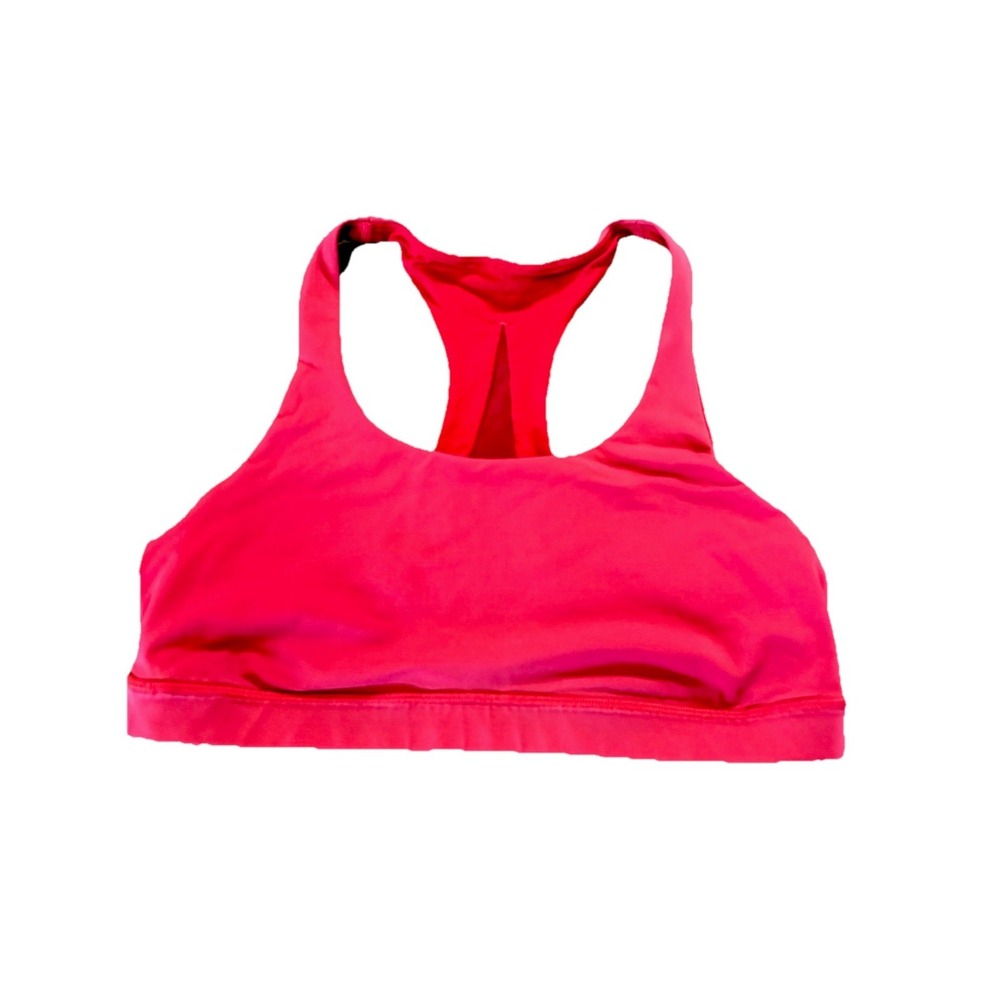 Lululemon Invigorate Sports Bra in Red Luxtreme Mesh Women's Size 12